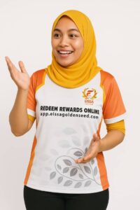 malay girl with present